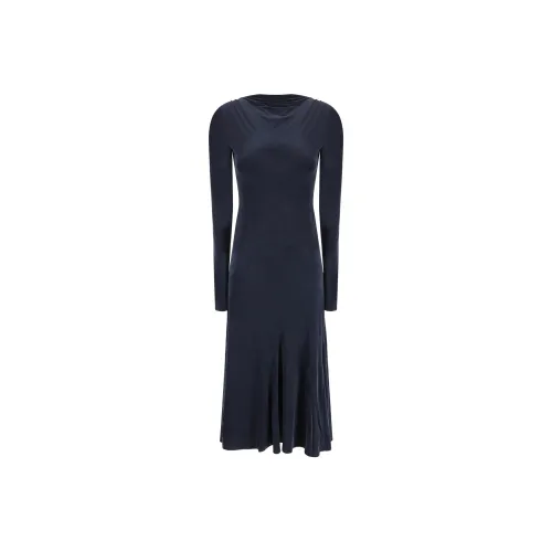 THE ANDAMANE Sabrina Openback Long Sleeve Midi Dress