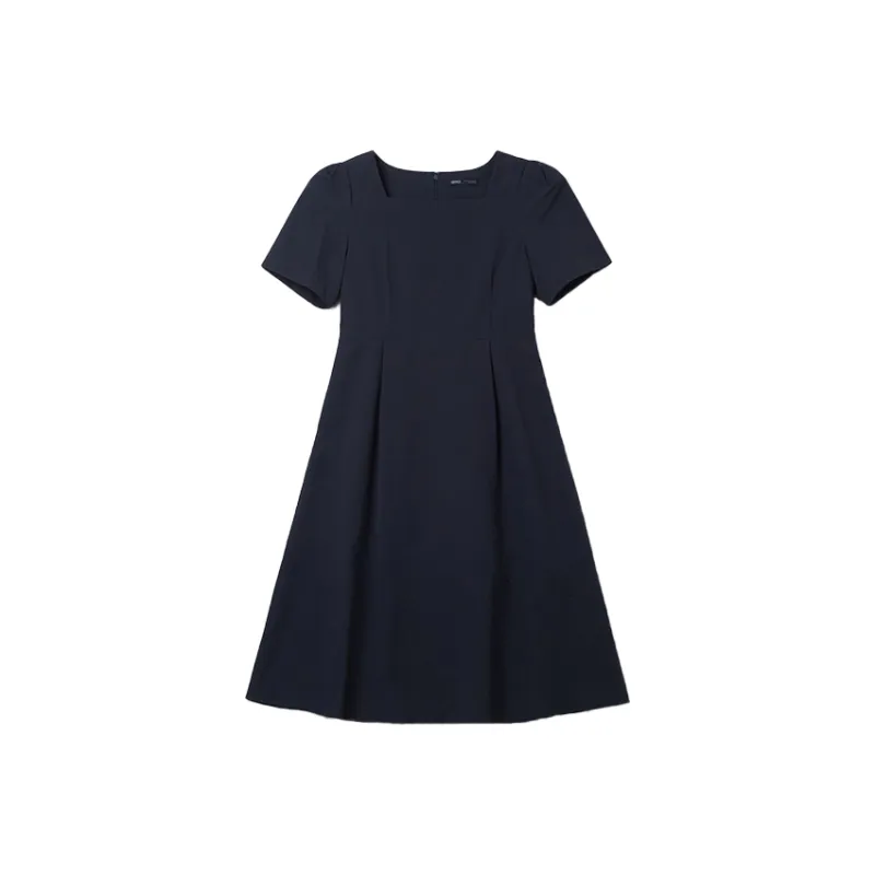 SPAO Short Sleeved Dress Women's Marine Blue-0