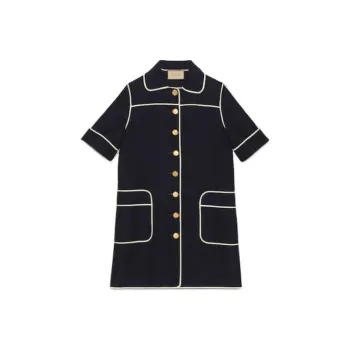 GUCCI Short Sleeved Dresses Women's Black