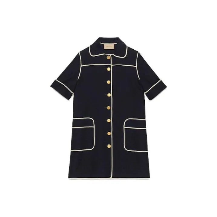 GUCCI Short Sleeved Dresses Women's Black-0