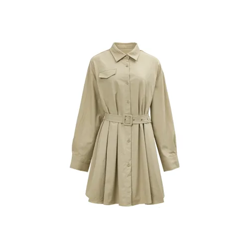 Eggka Long Sleeved Dress Women's Khaki