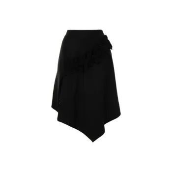 OFF WHITE Gathered Detail Asymmetric Skirt