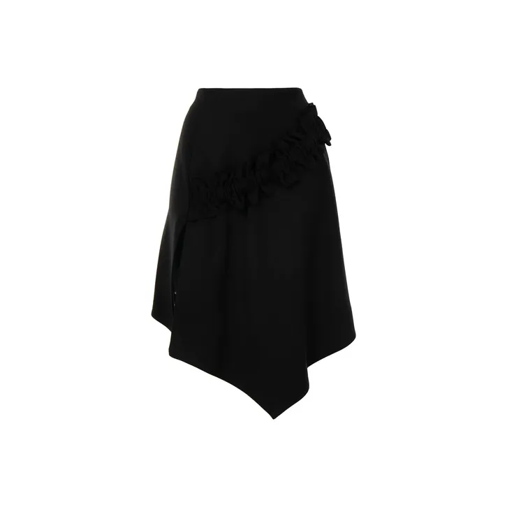 OFF WHITE Gathered Detail Asymmetric Skirt-0
