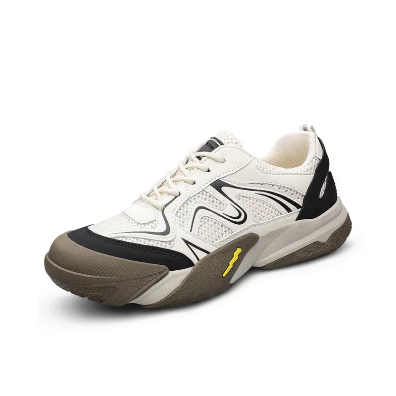 Wen Nai Low Top Casual Shoes Men's Beige-1