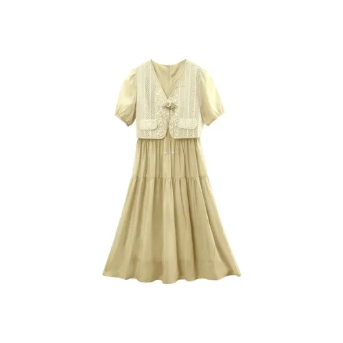 A paradise for awakening Short Sleeved Dresses Women's