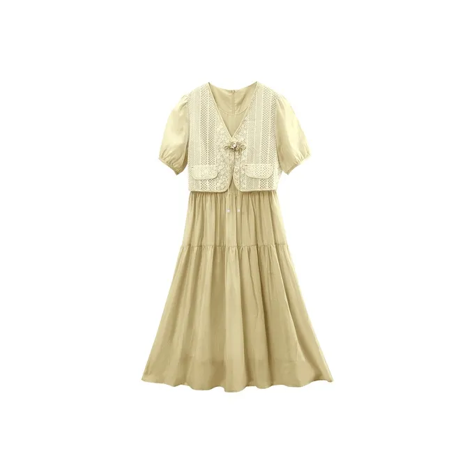 A paradise for awakening Short Sleeved Dresses Women's-3