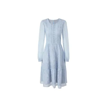 JZ. ANNAKRO Long Sleeved Dresses Women's Light Blue