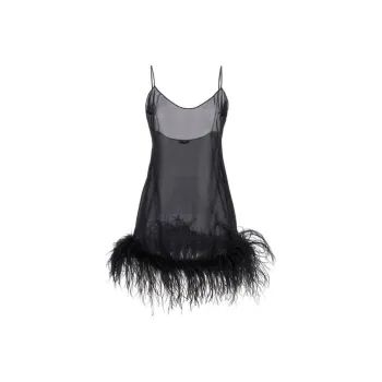 Oséree Embellished Scoop-Neck Babydoll Dress