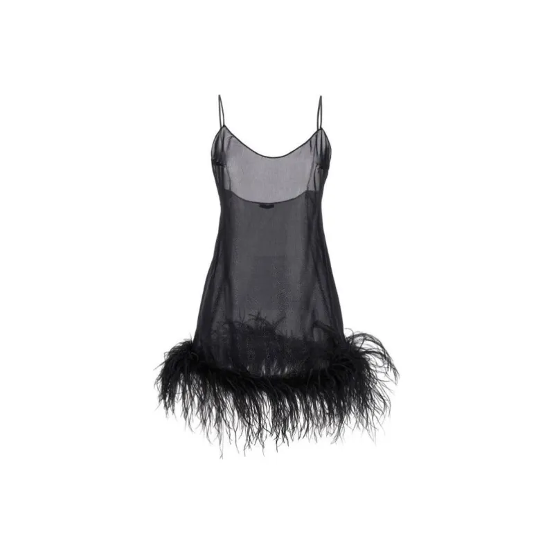 Oséree Embellished Scoop-Neck Babydoll Dress-0
