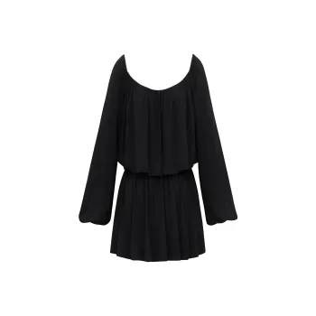 SAINT LAURENT Long Sleeved Dress Women's Black