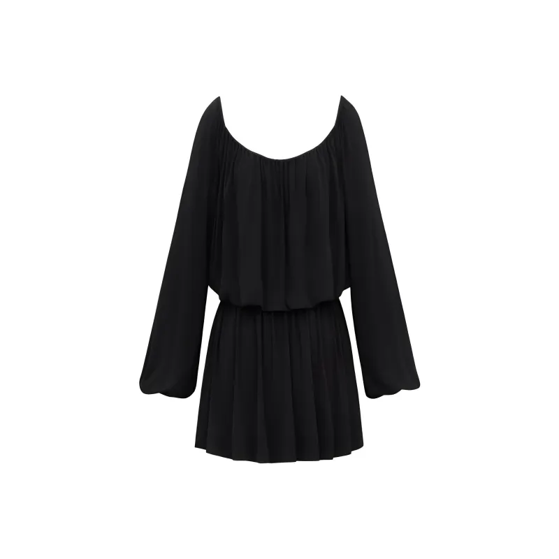 SAINT LAURENT Long Sleeved Dress Women's Black-0