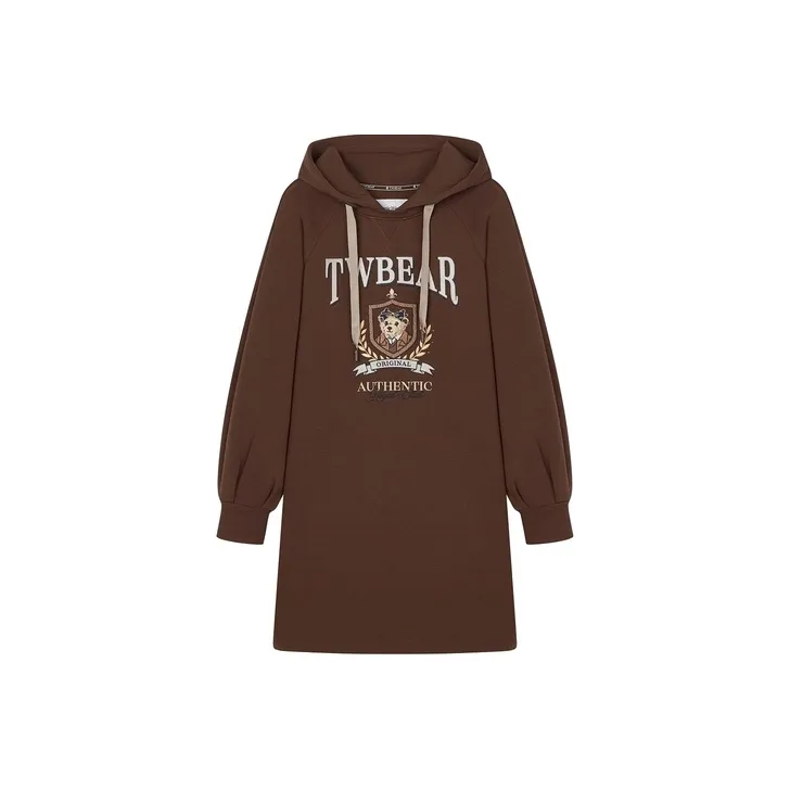Teenie Weenie Long Sleeved Dress Women's Brown-0