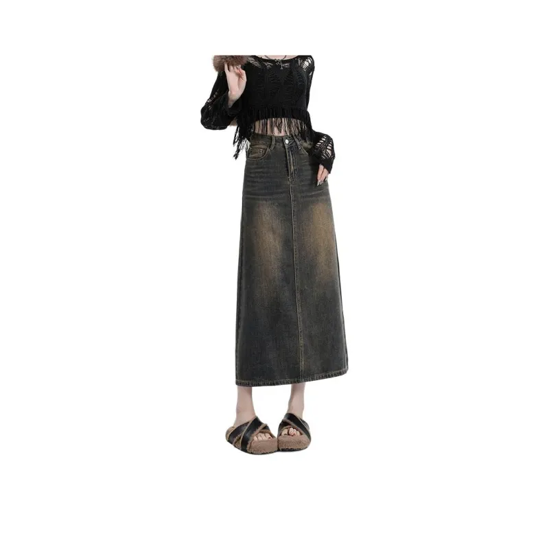 FOREVER 21 Denim Long Skirt Women's-5