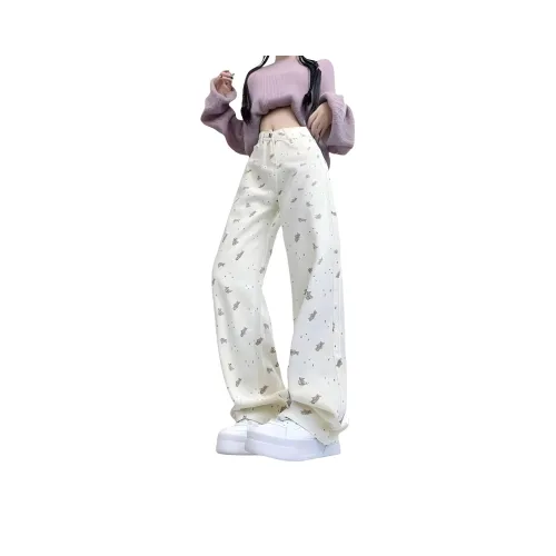 LCEVHZ'S Jeans Women's Ecru