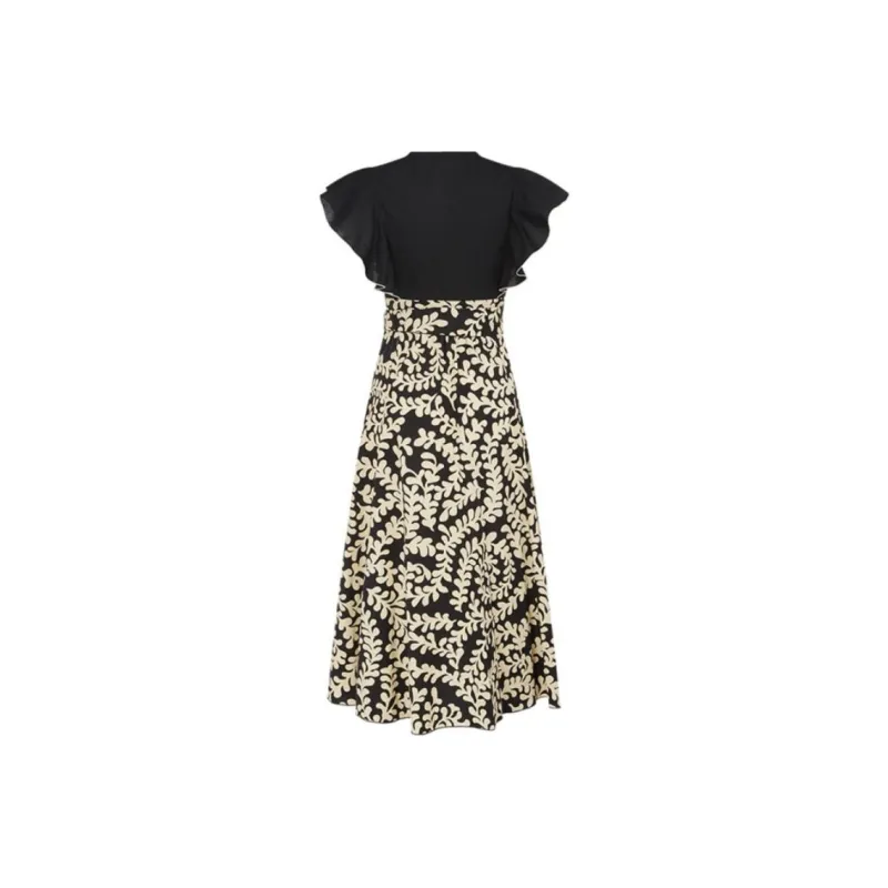 DVF Diane Von Furstenberg Short Sleeved Dress Women's Ecru-5
