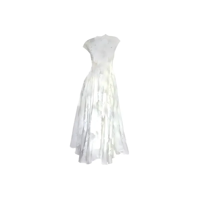 TENNE GIRL Short Sleeved Dress Women's White-0