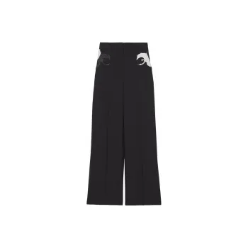 Burberry Thalia Swan Graphic Wide-leg Trousers