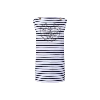 LOUIS VUITTON Striped Anchor T Shirt Dress