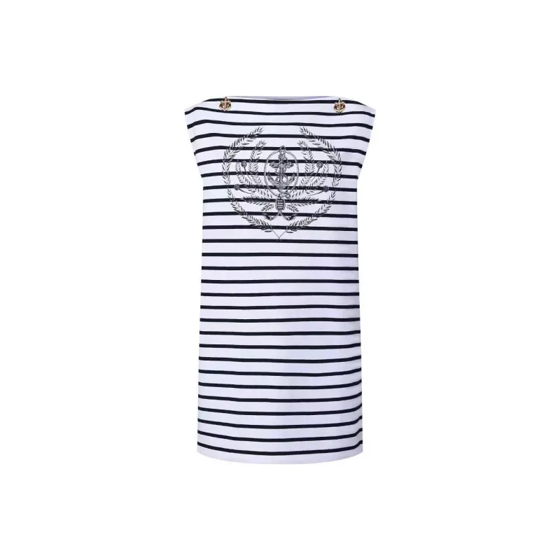 LOUIS VUITTON Striped Anchor T Shirt Dress-0