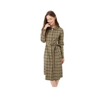 Hush Puppies Long Sleeved Dresses Women's Beige Coffee