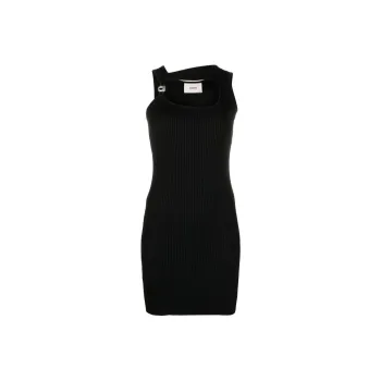 COPERNI Asymmetric Neck Cut Out Ribbed Mini Dress