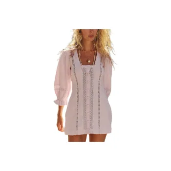 FREE PEOPLE Jules Mini Long-Sleeved Dresses Women's Ballet Slipper