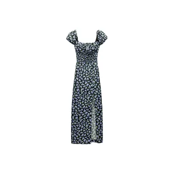 ZARA Short-Sleeved Dresses Women's Green