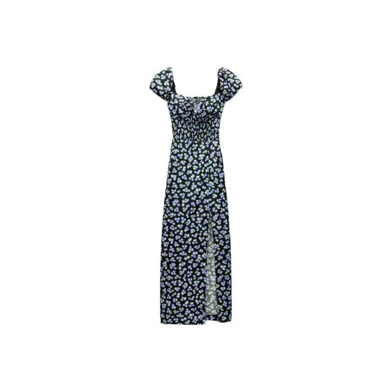 ZARA Short-Sleeved Dresses Women's Green-0