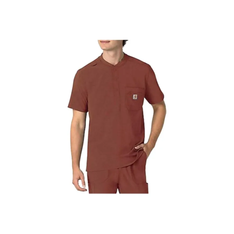 Carhartt Force Cross Flex Men's Henley Scrub Top T Shirt Men's-1