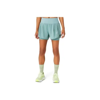 Asics ROAD ROAD 2-N-1 3.5IN SHORT Casual Shorts Women's Celadon Green