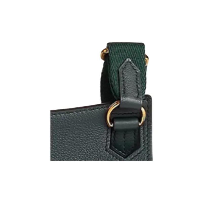 HERMES Jypsiere Evercolor Calfskin Shoulder Bag, Crossbody Bag Mini Women's Rousseau Green/Cypress Cyan-4