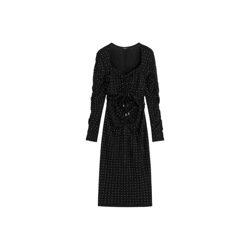 Bebe Long Sleeved Dresses Women's Black-0