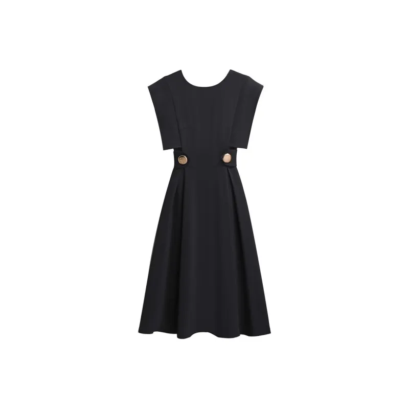 Silky Queen Sleeveless Dress Women's Black-0