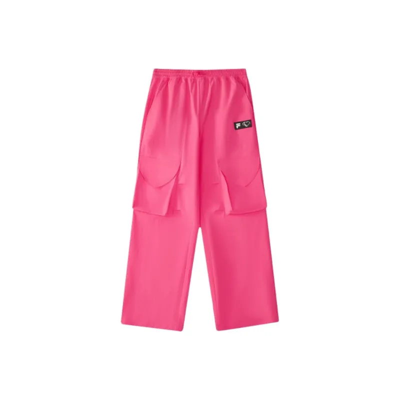 FILA FUSION LIFE SS25 Cargo Pants Women's Vivid Rosy Red PC-0