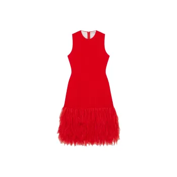 Stella McCartney FW24 Sleeveless Dress Women's Red Lip Balm