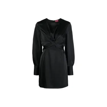 Staud Crosshill Satin Mini Dress