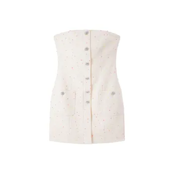 Miss Sixty Sleeveless Dress Women's Ecru