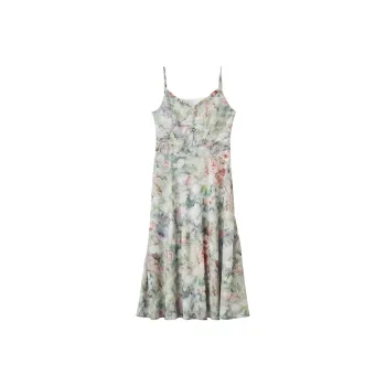 XIANGYING Slip Dresses Women's Fruit Green