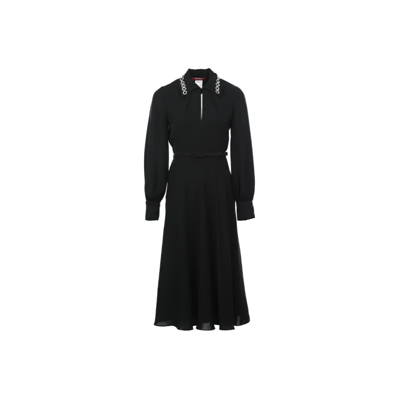 MaxMara Studio Long Sleeved Dress Women's Black-0