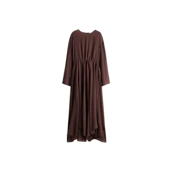H&M Long Sleeved Dress Women's Dark Brown