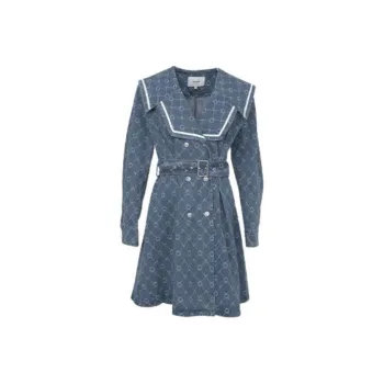 LOFT SHINE Long-Sleeved Dresses Women's Denim Blue