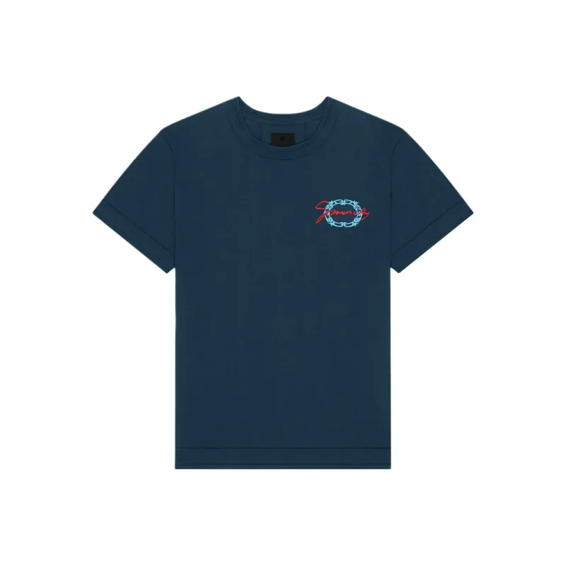 Givenchy Logo SS25 T Shirt Men's Teal-0