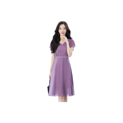 XIANSINIAO Short Sleeved Dress Women's