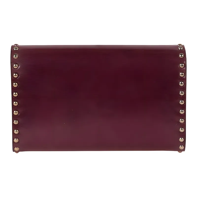 MOSCHINO Leather Crossbody Bag Shoulder Bag Women's Red-3