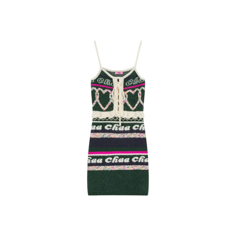 CHUU Slip Dresses Women's Forest Green-0