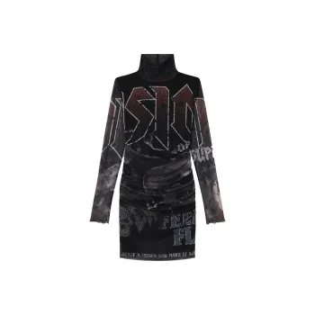 Vision Of Super Long Sleeved Dresses Women's Black