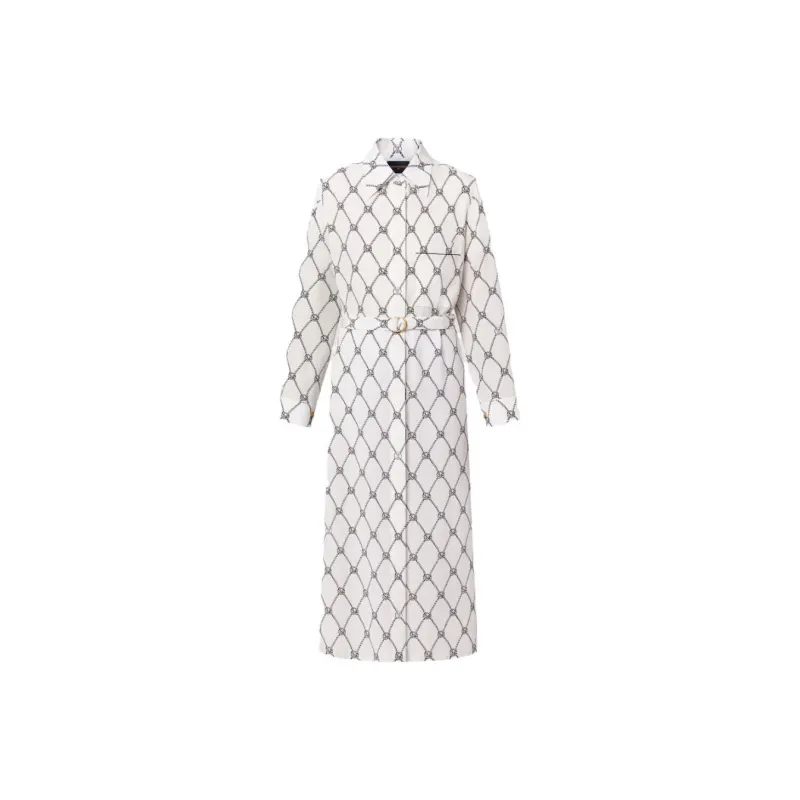LOUIS VUITTON SS23 Long-Sleeved Dresses Women's White-0
