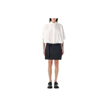 Sacai Belted Mini Shirt Dress