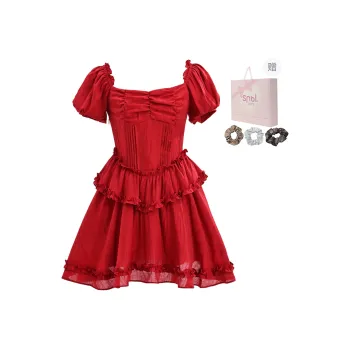 SNBL Short Sleeved Dress Women's Red