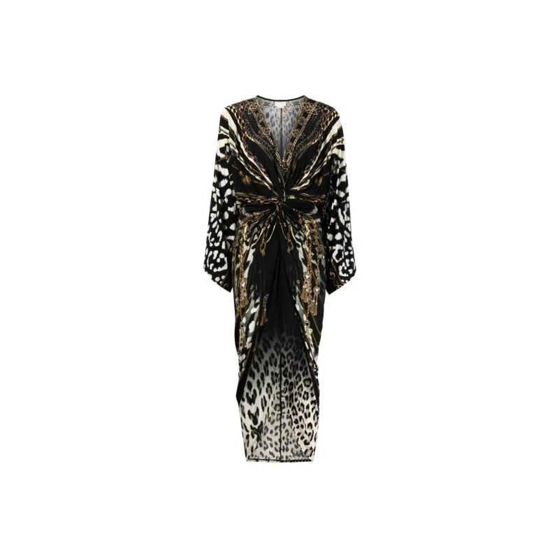 CAMILLA Long-Sleeved Dresses Women's Obsidian Black Color-0